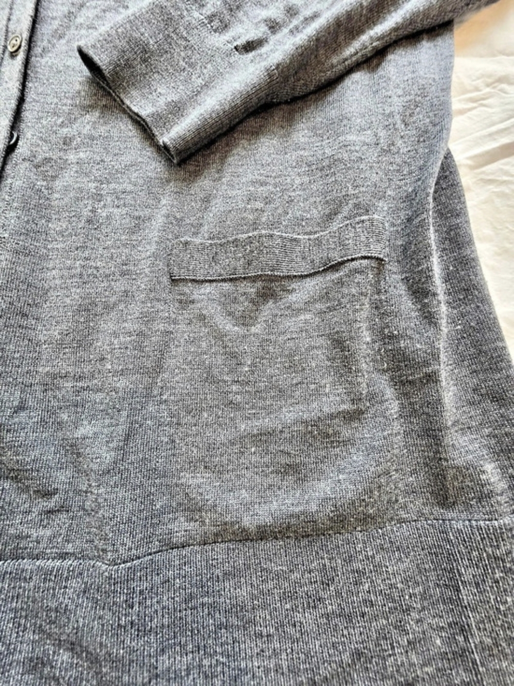 Banana Republic Merino Wool Cardigan Gray XL - Picture 6 of 9